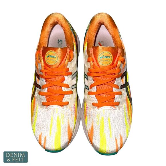 ASICS GEL-Nimbus 23 Women’s Running Shoes White Orange Teal Size 8 Cushion - Picture 6 of 14